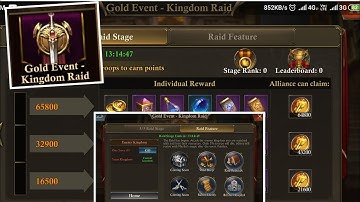 KINGDOM RAID GOLD EVENT - Cross Kingdom Gold Event  - Update 6.3 - King of Avalon KOA