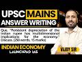 UPSC Mains Answer Writing Practice | Indian Economy | Vijay Sir | Best UPSC Coaching