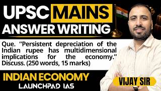 UPSC Mains Answer Writing Practice | Indian Economy | Vijay Sir | Best UPSC Coaching