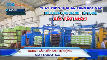 ROBOT GẮP BAO - 𝐀𝐔𝐓𝐎𝐌𝐀𝐓𝐈𝐂 𝐏𝐀𝐋𝐋𝐄𝐓𝐈𝐙𝐄𝐑 - GẮP XẾP BAO LÊN PALLET, GẮP BAO THỨC ĂN CHĂN NUÔI, PHÂN BÓN..