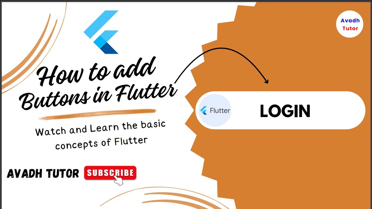 How to add buttons in flutter | buttons in flutter | By Avadh tutor ...
