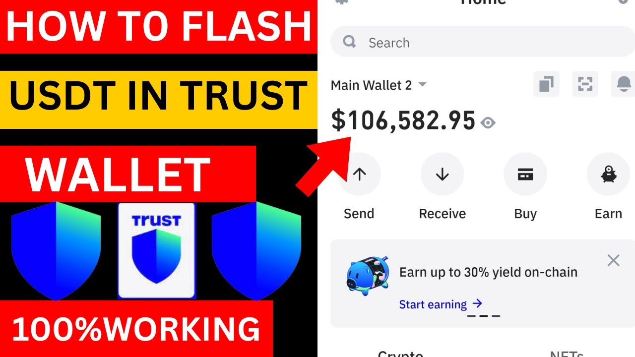 How to flash any Usdt wallet address in trust wallet (Balance reflect 100%)  - YouTube