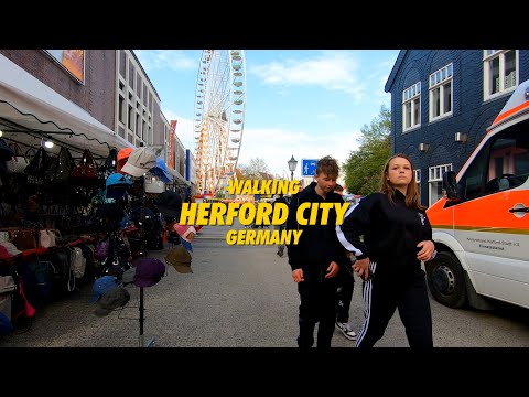 Walking HERFORD Germany Innenstadt CITY - 4K Walking Tour Herford City May 2022!! Hansestadt Herford