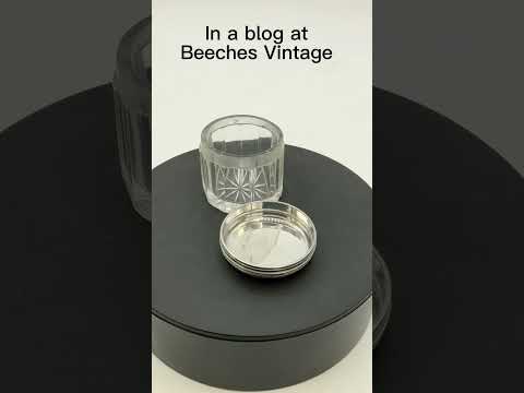 Antique Georgian Silver Lidded Glass Jar