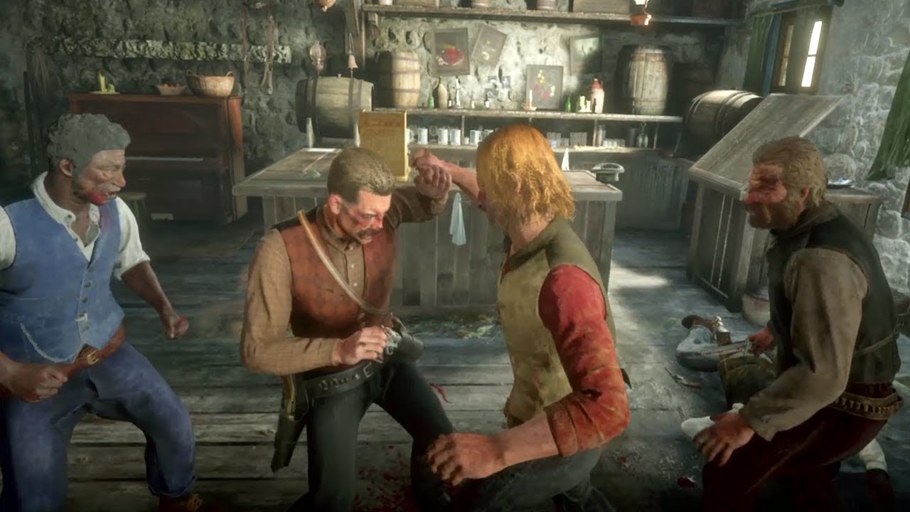 Red Dead Redemption 2 - Saloon Fights Vol.5 (Euphoria Physics) - YouTube