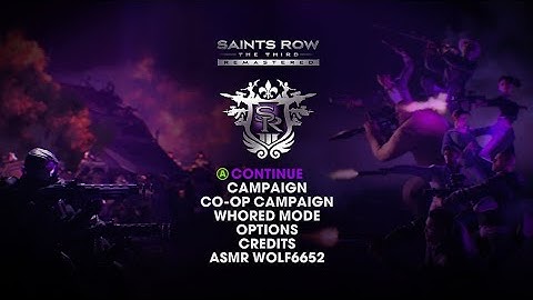 Saints Row The Third Remastered Asmr