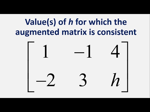 Find Value Of H In Matrix Calculator - Infoupdate.org