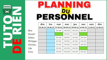 Comment faire un planning du personnel sur Excel ?