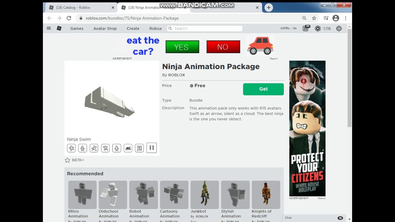 Roblox How To Get Free Ninja Animation Package Youtube - get the ninja animation for free roblox