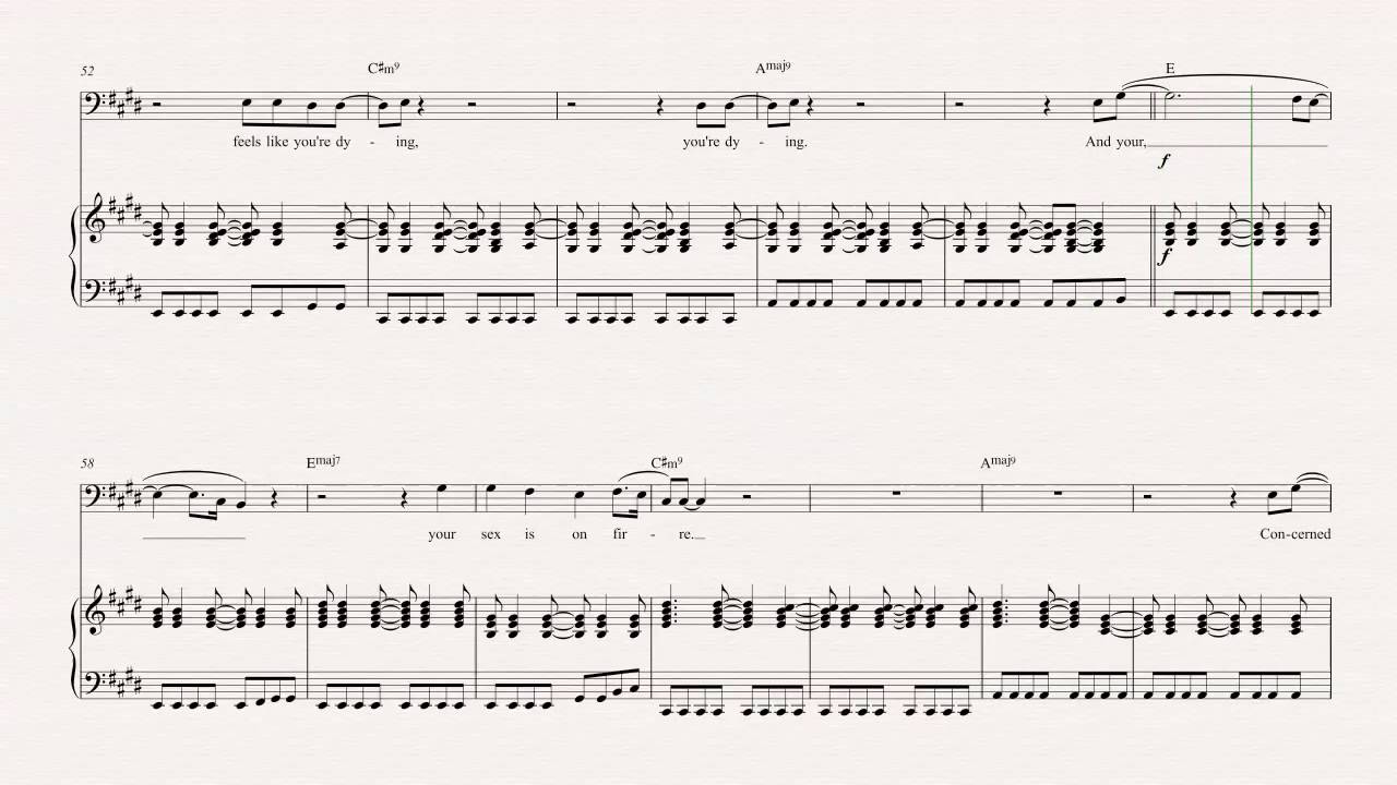 Bass Sex On Fire Kings Of Leon Sheet Music Chords And Vocals 