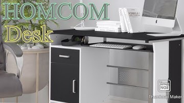 The Best Desk For Work Home - HOMECOM Desk Table with Keyboard Tray - Assemble and Reviews