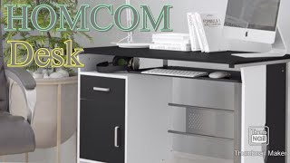The Best Desk For Work Home - HOMECOM Desk Table with Keyboard Tray - Assemble and Reviews
