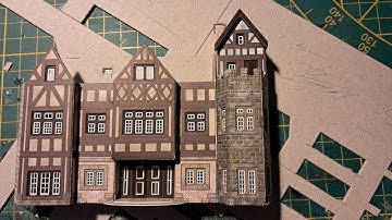 Building Hotel Wednesday in N-scale 1/152 - Metcalfe PN975 kit - forced perspective on OO layout
