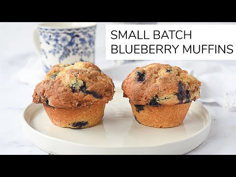 Small Batch Blueberry Muffins for Two (Makes 4 Muffins)