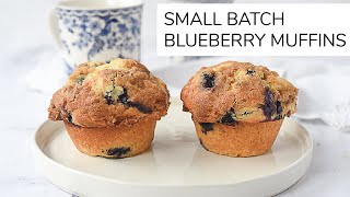 Small Batch Blueberry Muffins for Two (Makes 4 Muffins)