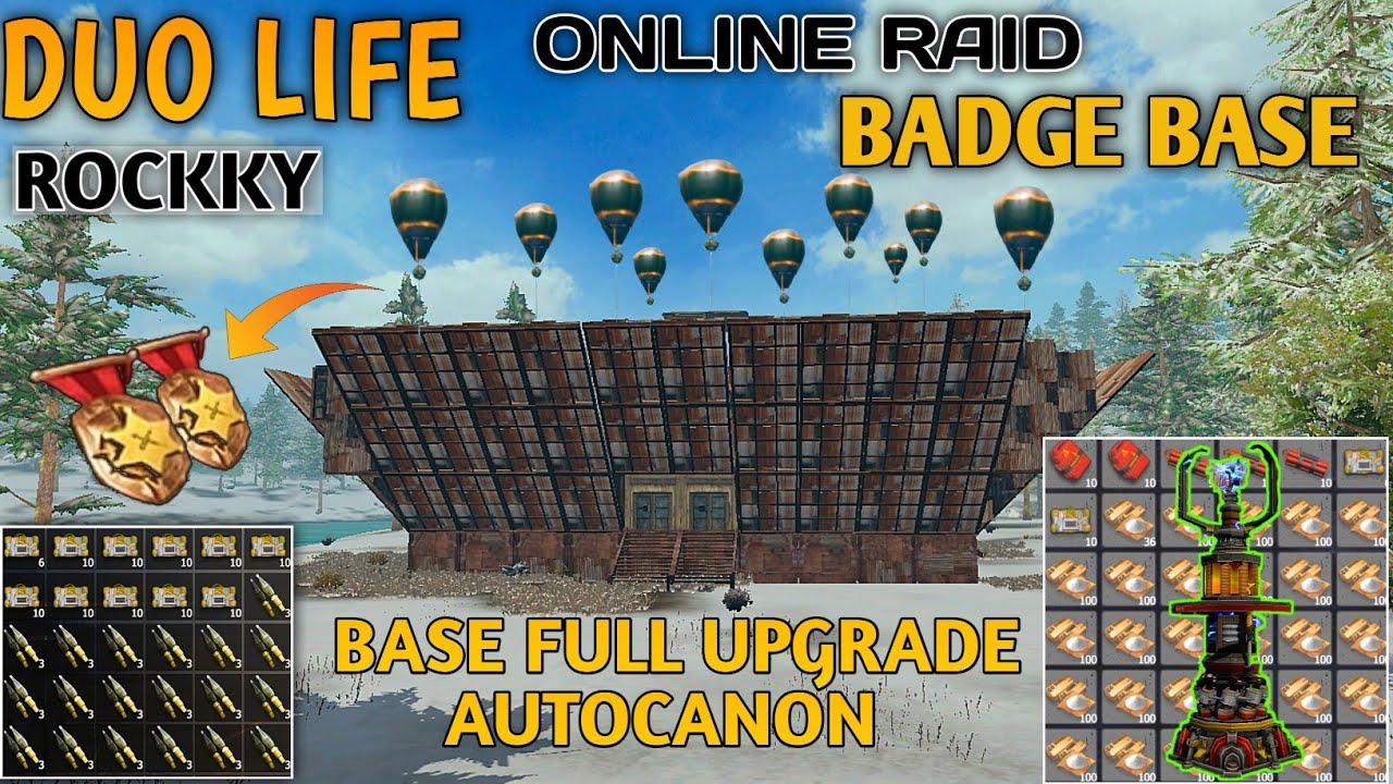 big badge base raid last time enemy online 😲  Roccky ranked bloody rank Max last island of survival🎮