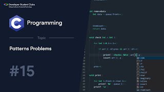 15. Pattern Problems - Pascal's Triangle | C Tutorials | DSC KIIT