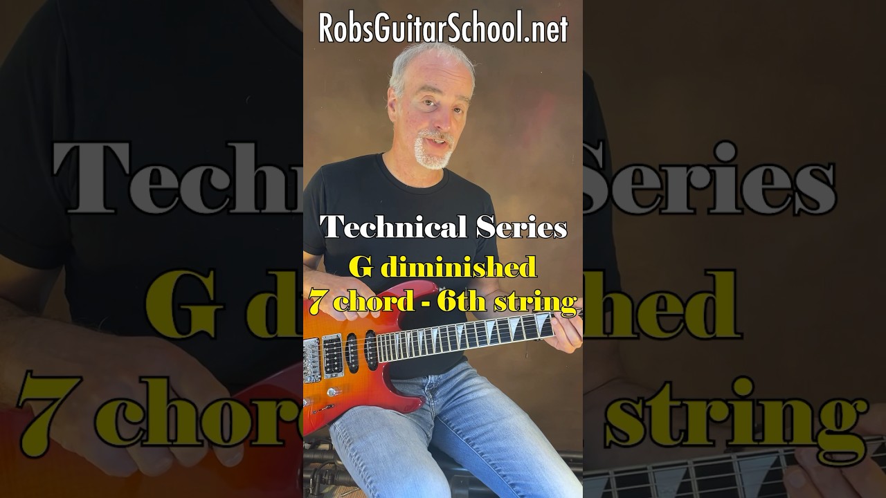 Jazz Chords - G diminished 7 chord - 6th string. #guitar #tutorial #jazzchords #jazz #guitarlesson