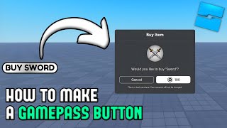 How to make a GAMEPASS Button in Roblox Studio