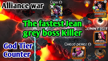 Aw jean grey boss fastest killer | God Tier Counter | mcoc 