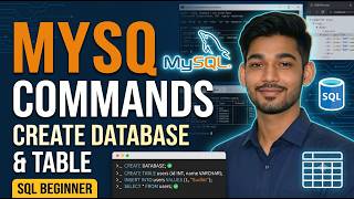 MySQL Commands Tutorial for Beginners | Create Database, Table, Insert, Select, Delete & Drop DB