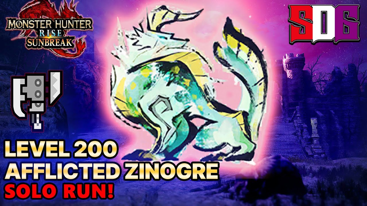 Monster Hunter Rise Sunbreak Zinogre Lv 200 Hammer Gameplay 