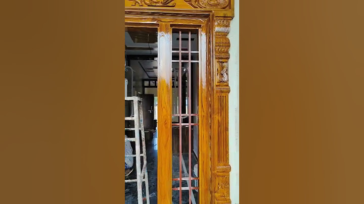 కొత్త ఇంటి గుమ్మం polishing🤩new house wooden door polishing 🤩🤩❤️ new house warming ceremony