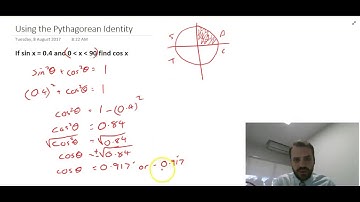 Using the Pythagorean Identity Part 1