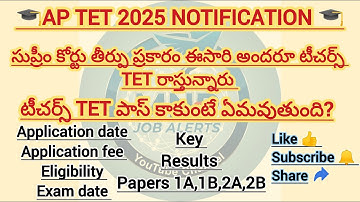AP TET 2025 NOTIFICATION EXPLAINED IN TELUGU