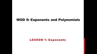 Exponents