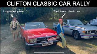 Mercedes R107 - first classic car rally since restoration. Clifton Classic Car Rally 2026