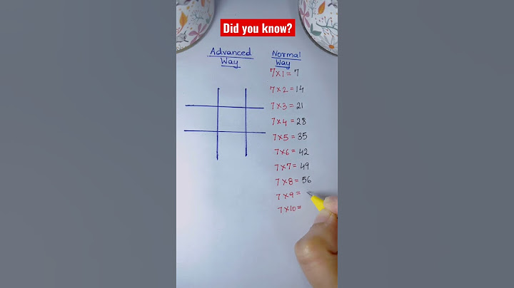 Did you know the easiest way to learn 7 times table?