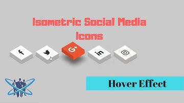 Isometric Social Media Icons|| CSS Icon Hover Effect || Free Source Code