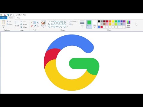 How to draw a variant Google logo using MS Paint | How to draw on your computer
