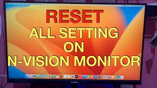 How to Reset All Setting on N-Vision monitor | NVISION 19 inches Monitor