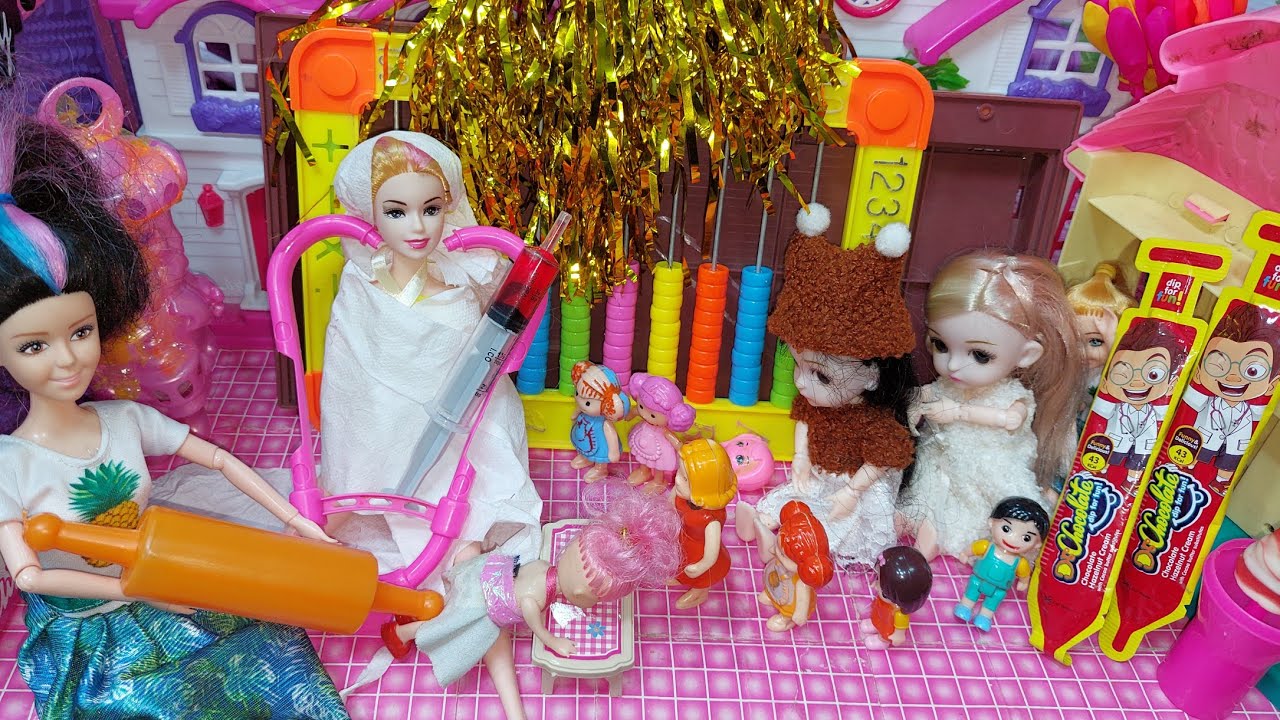 يوم التطعيم في حضانة الشطار _ عائلة عمر _ جنه ورؤي _ مامتي دكتورة _ العاب بنات