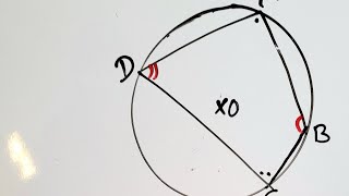 إثبات مبرهنة (في الرباعي الدائري كل زاويتان متقابلتان متكاملتان )