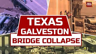 Galveston Pelican Island Bridge Collapse: Barge Crashes Into Bridge In Texas | India Today News