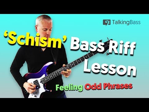 Schism Bass Riff Lesson - Feeling Odd Phrases Justin Chancellor Style!
