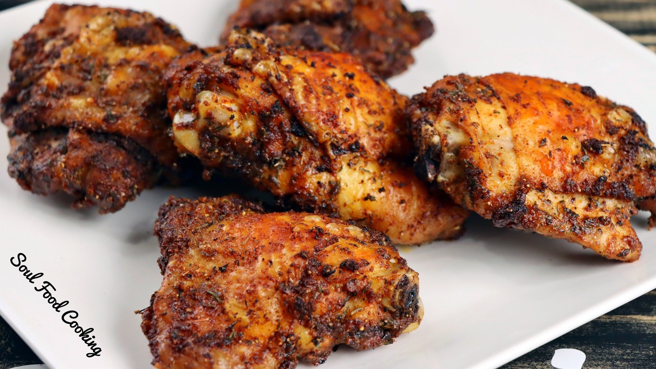 CRISPY Oven Baked Chicken Thighs