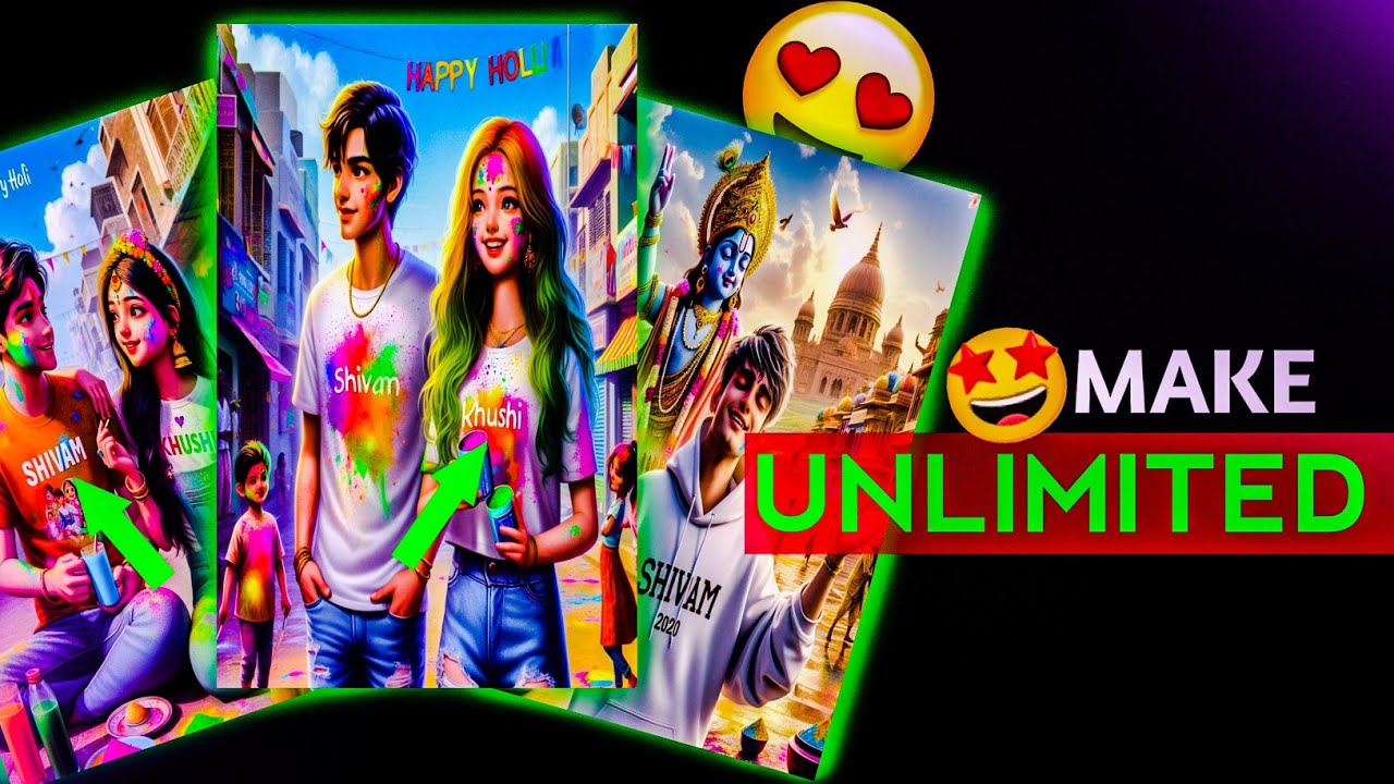 Holi festival make new ai image 🤩 