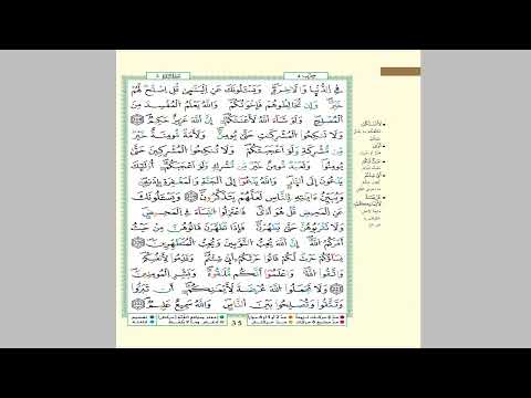 الثمن 3 من الحزب 4 مكرر 7 مرات من المصحف المصور برواية ورش عن نافع للقارئ الشيخ العيون الكوشي 