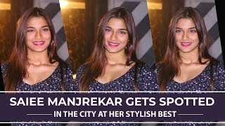 Saiee Manjrekar gets spotted in the city at her stylish best