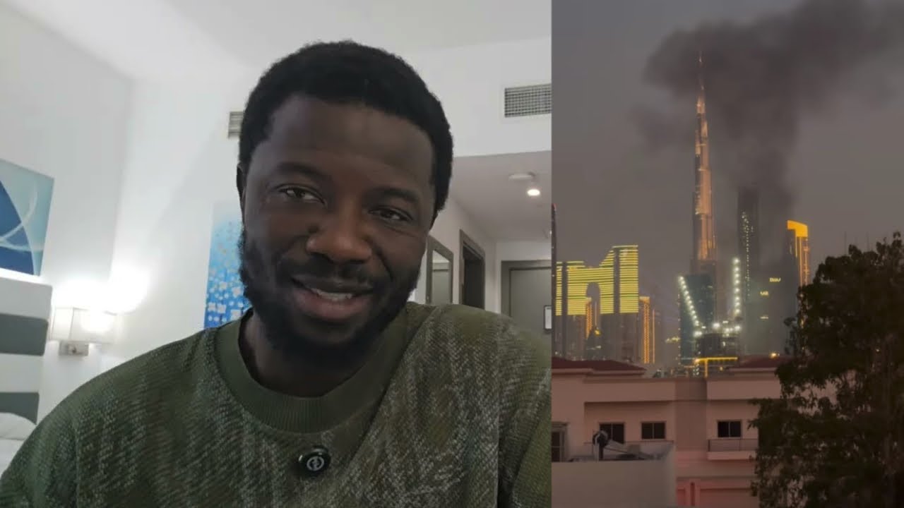 Kwaku Manu in Dubai as m!ssiles fly across the Gulf — paradise turns tense overnight 😳🔥