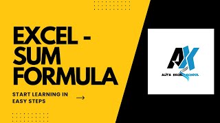 Learn Excel - SUM Function easy 5 mins video. Part 1