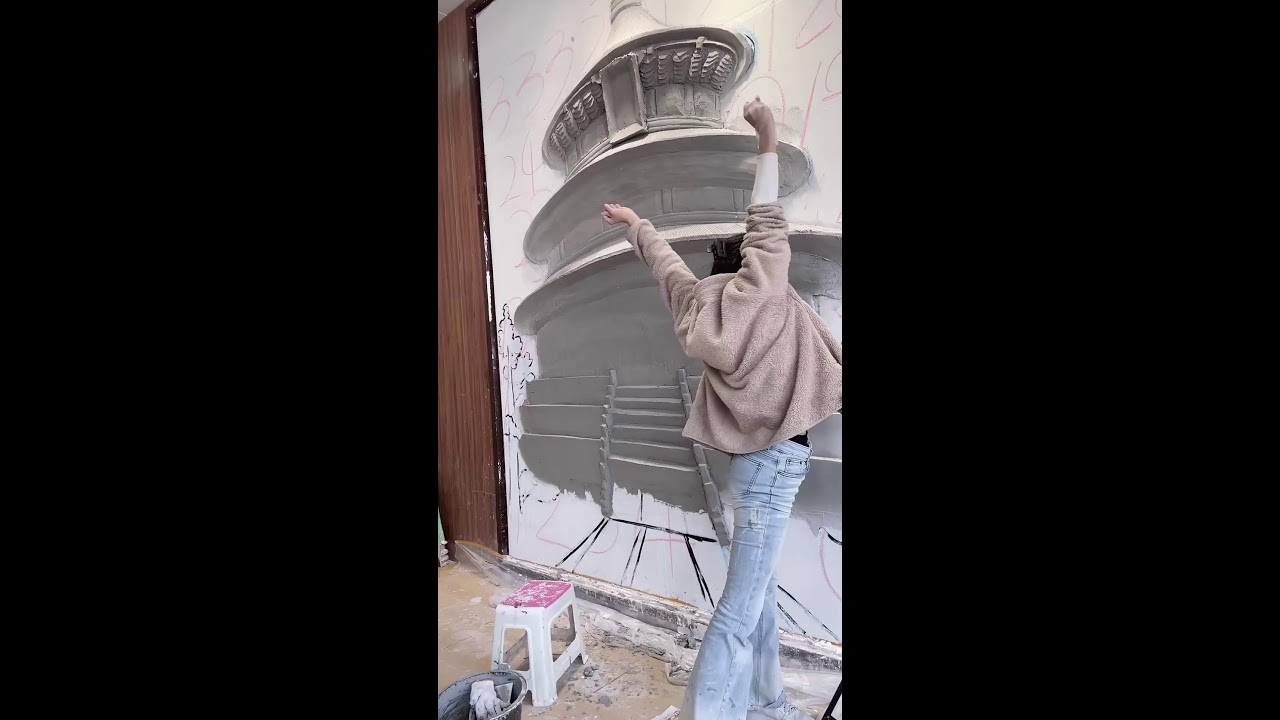 Stunning clay sculpture art work-Great Wall