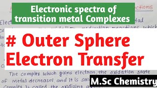#Electron Transfer Reaction #Outer Sphere mechanism