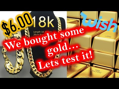 I bought an 18k gold necklace on wish and tested it