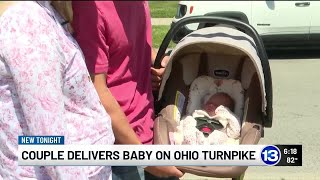 Wauseon couple welcomes baby on Ohio Turnpike