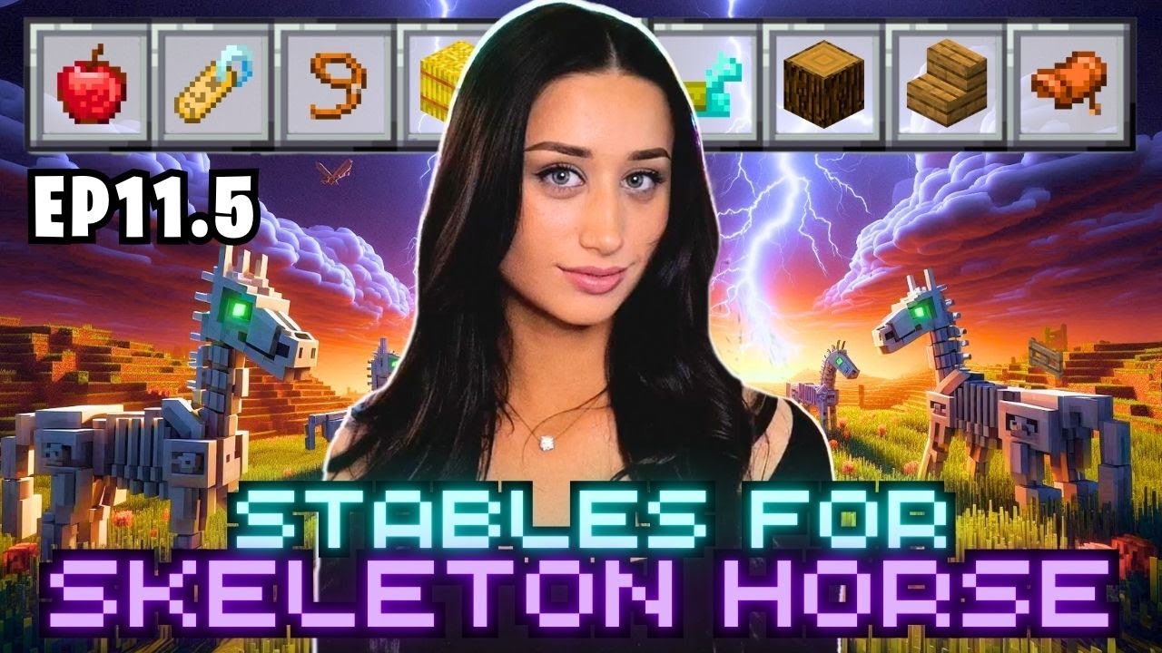[🔴LIVE] Building Stables for SKELETON HORSES... (Minecraft Survival